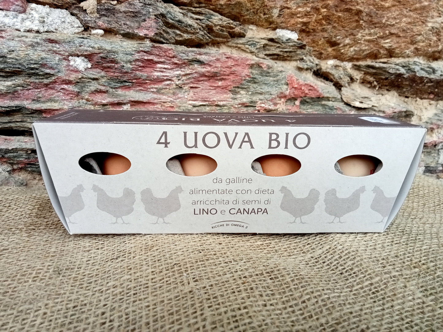 Confezione da 4 uova BIO a guscio rosso