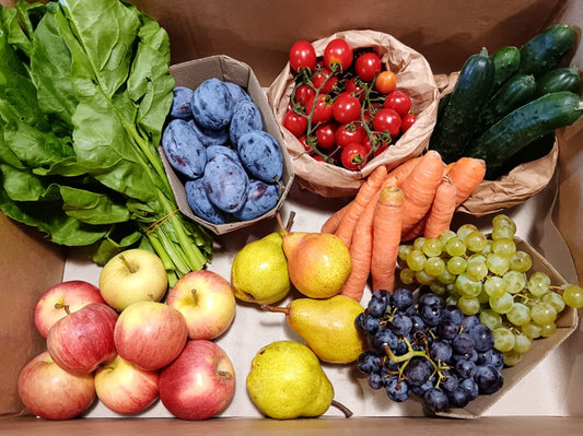 cassetta mista da 5-6kg di frutta e ortaggi freschi biologici