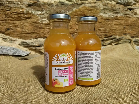 succo di pesca biologico 100% frutta senza zucchero